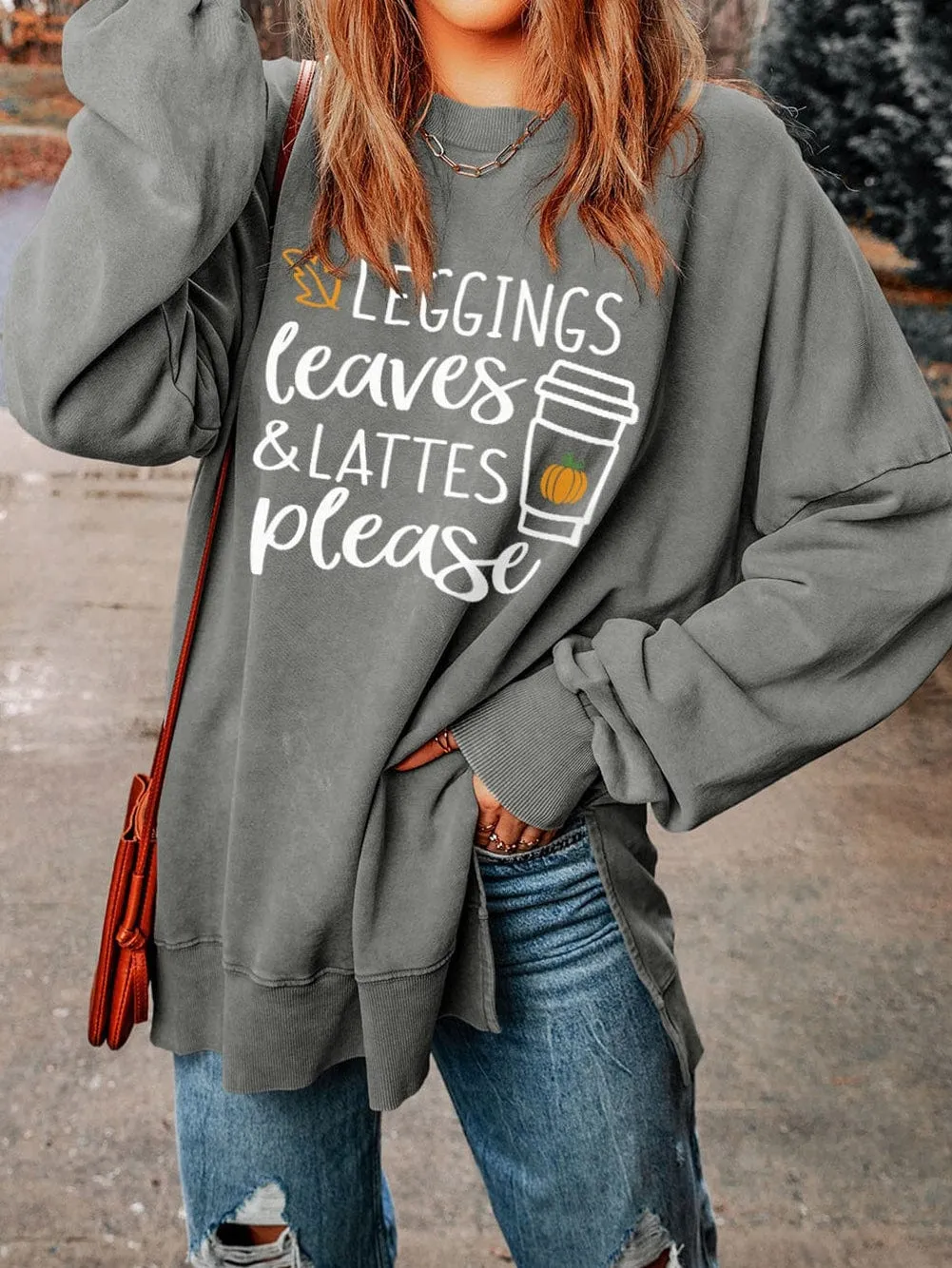 Autumnal Text Graphic Sweatshirt