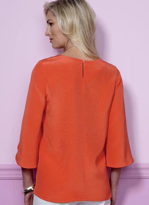 B6456 Misses' Tulip or Ruffle Sleeve Tops