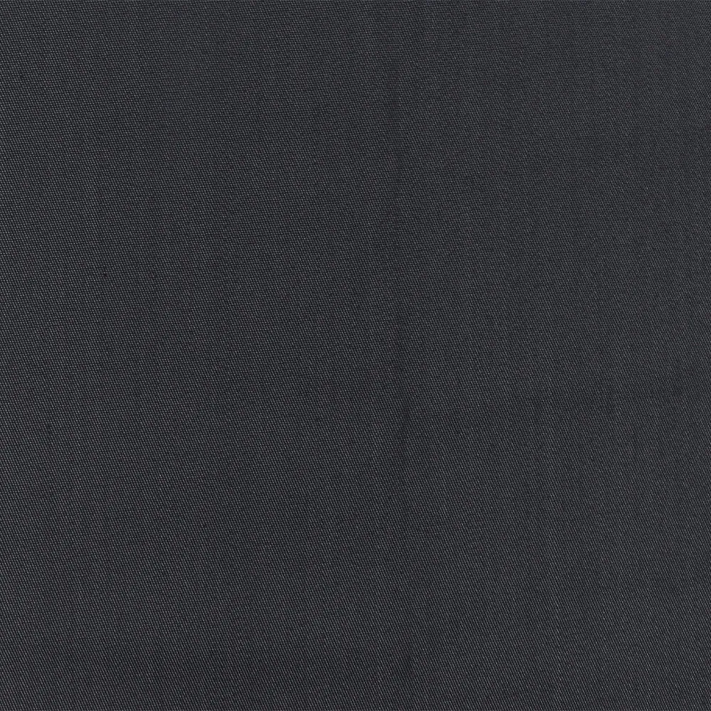 Black-Silver Gray Striped Poly-Wool Twill Woven Suiting Fabric