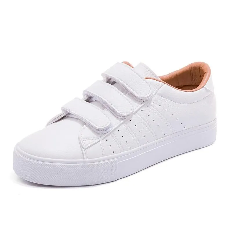 Breathable Leather Velcro Sneakers