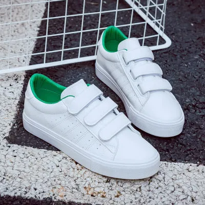 Breathable Leather Velcro Sneakers