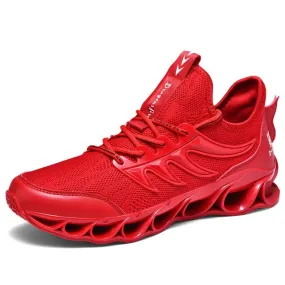 Breathable Red Running Sneakers