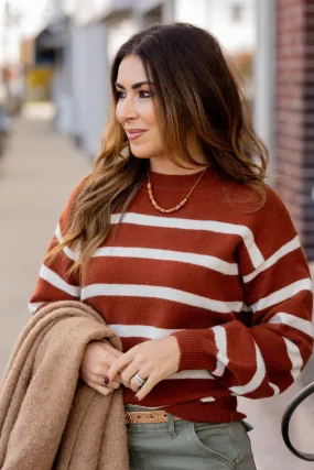 Classic Striped Relaxed Sleeve Sweater