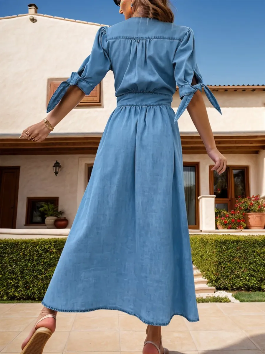 Denim Delight Maxi Dresses for Women