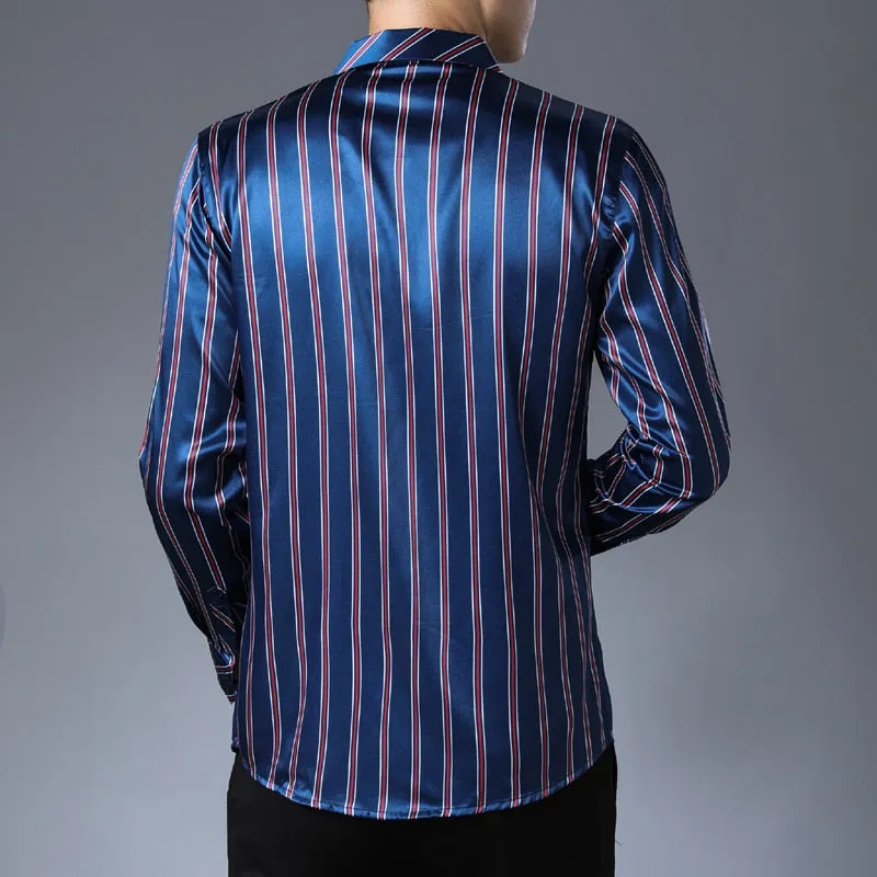 Geometric Stars Striped Long-Sleeved Shirts