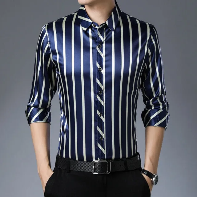 Geometric Stars Striped Long-Sleeved Shirts