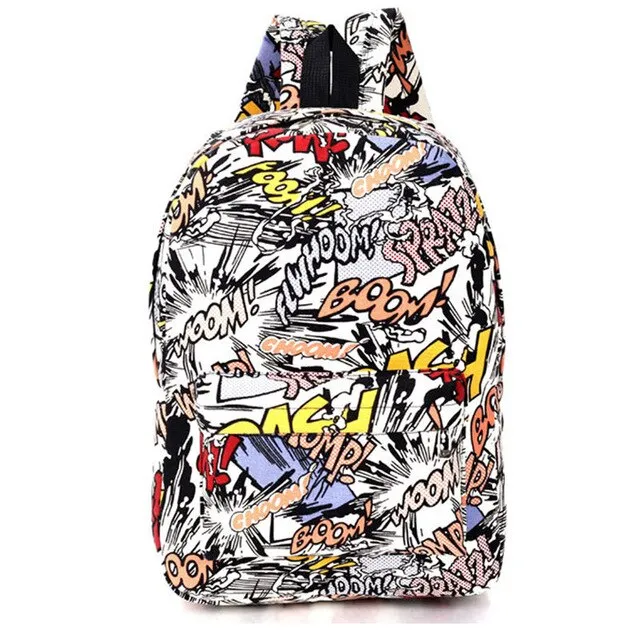 Graffiti Canvas Backpack