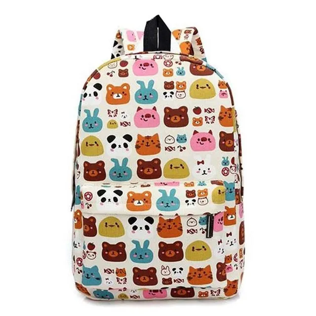 Graffiti Canvas Backpack