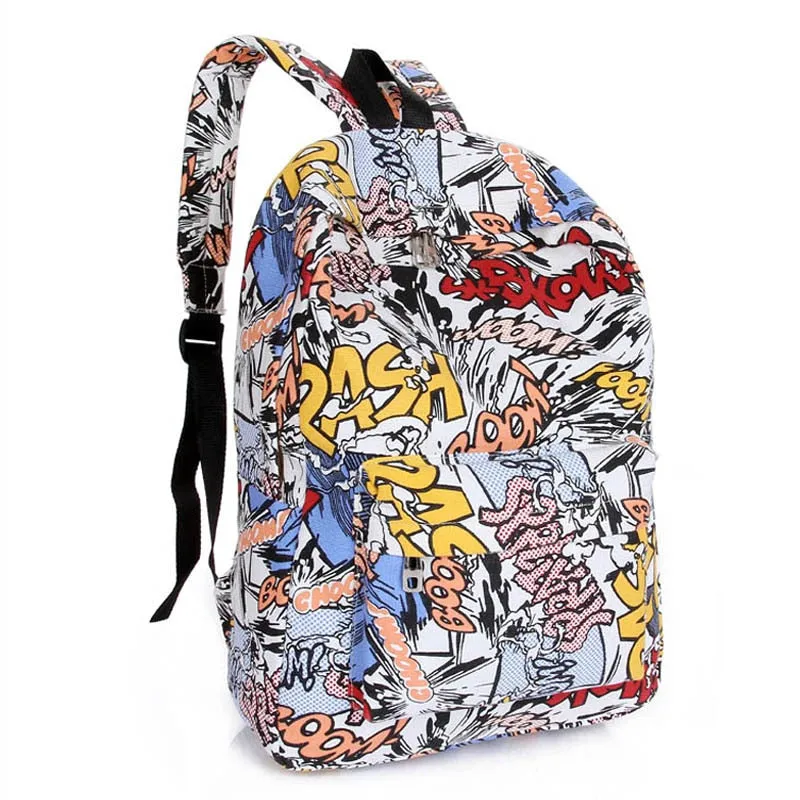 Graffiti Canvas Backpack