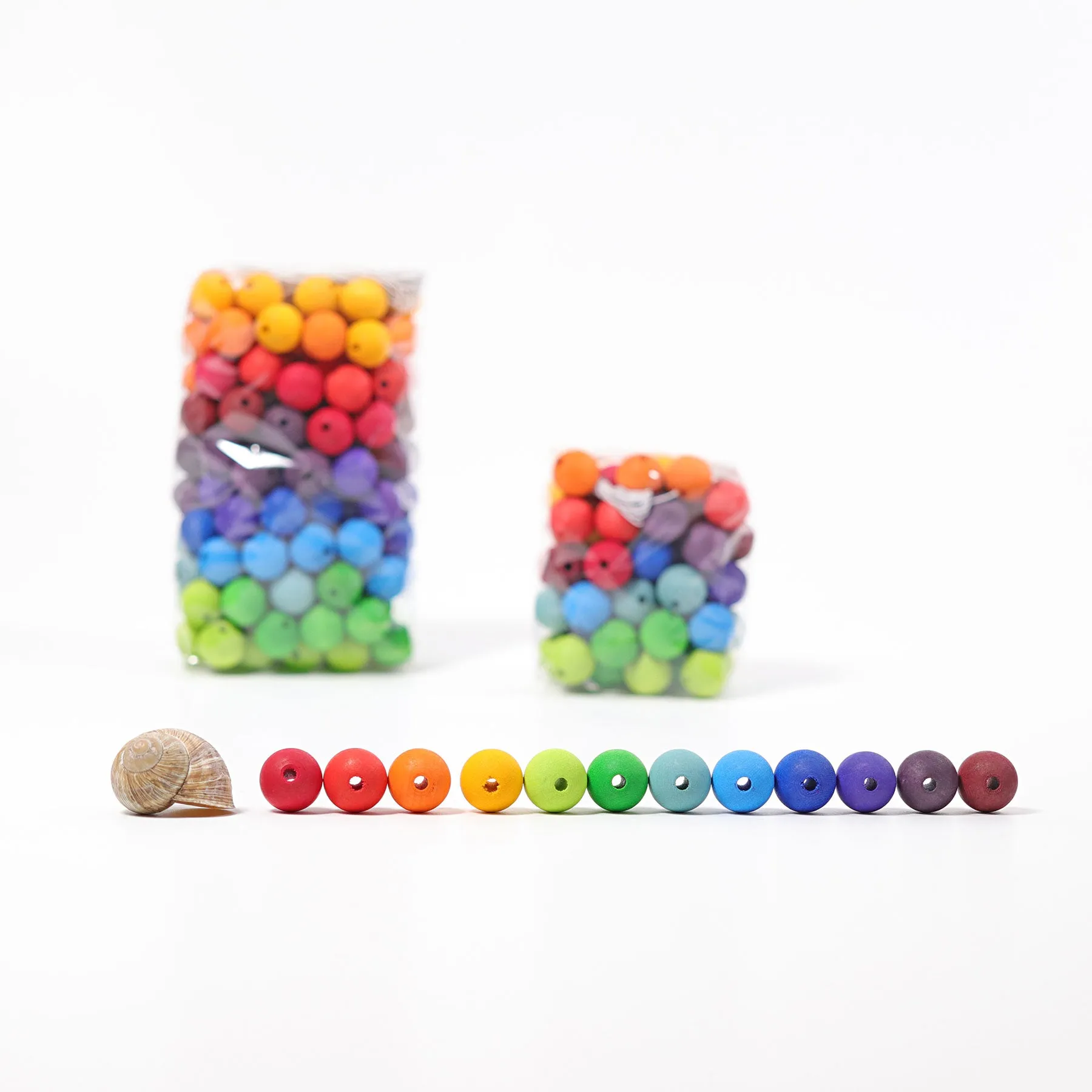 Grimms Rainbow Wooden Beads 20mm x 60 Beads