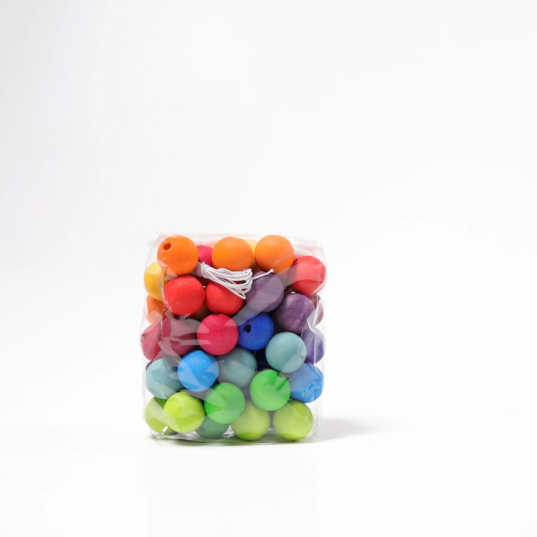 Grimms Rainbow Wooden Beads 20mm x 60 Beads