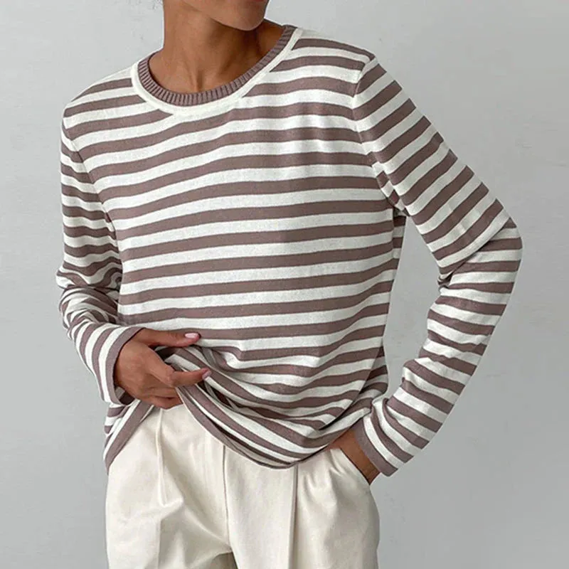 Ivyshape | Comfortable Striped Cotton Shirt