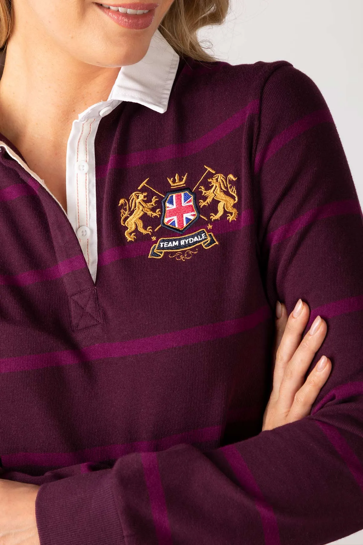 Ladies Striped Rugby Shirt - Ruby II