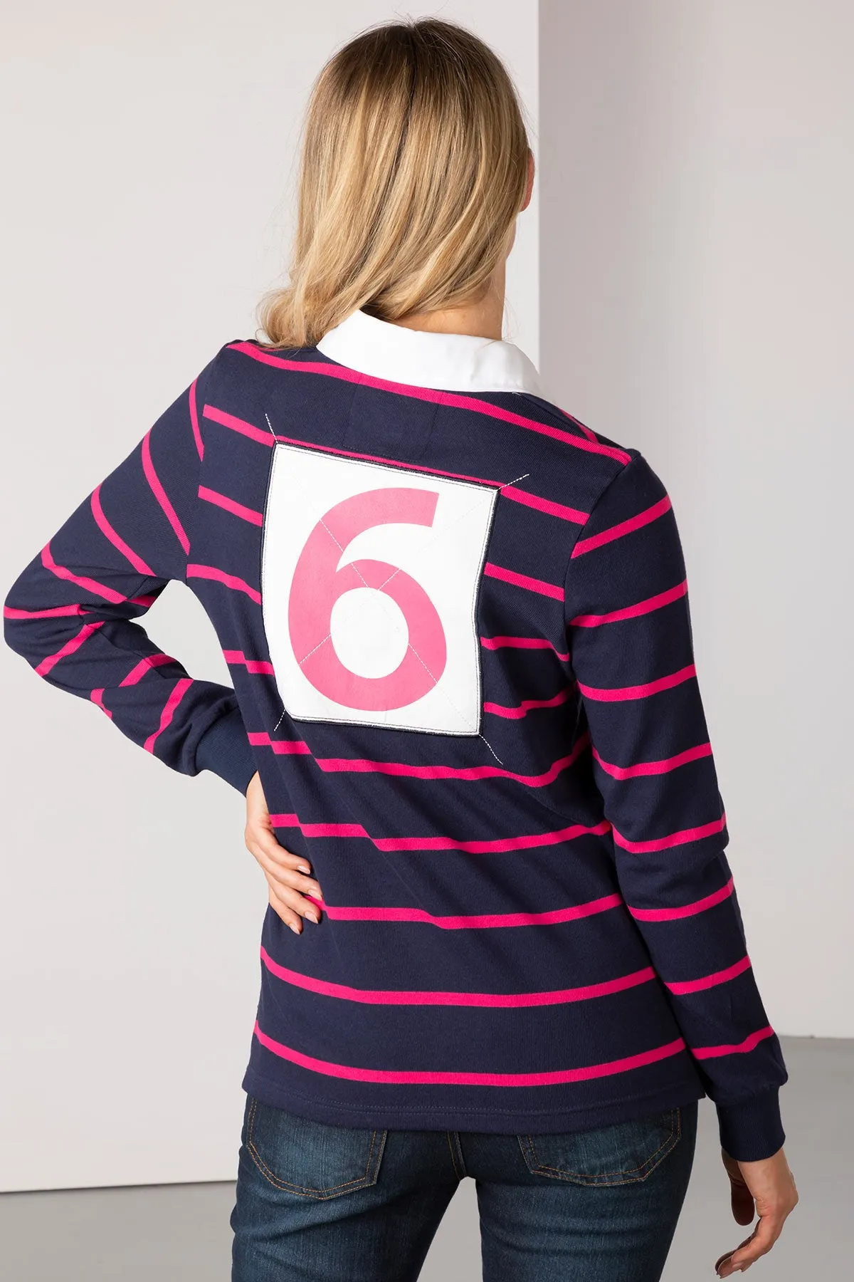 Ladies Striped Rugby Shirt - Ruby II