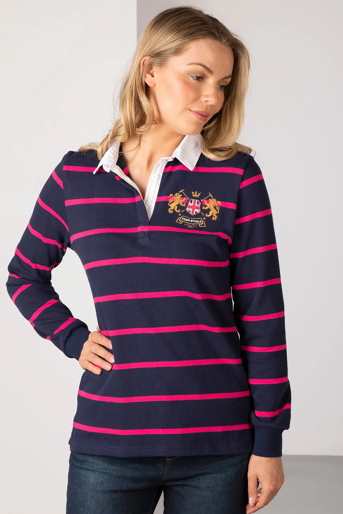 Ladies Striped Rugby Shirt - Ruby II