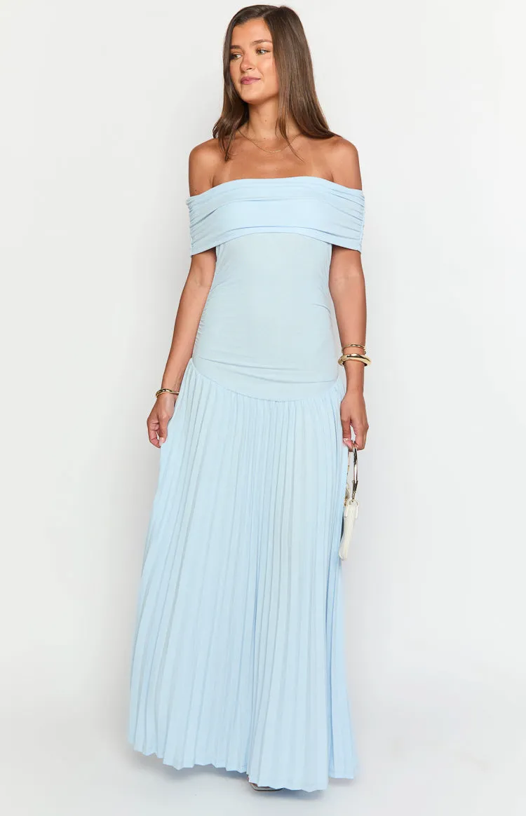 Lioness Field Of Dreams Soft Blue Maxi Dress