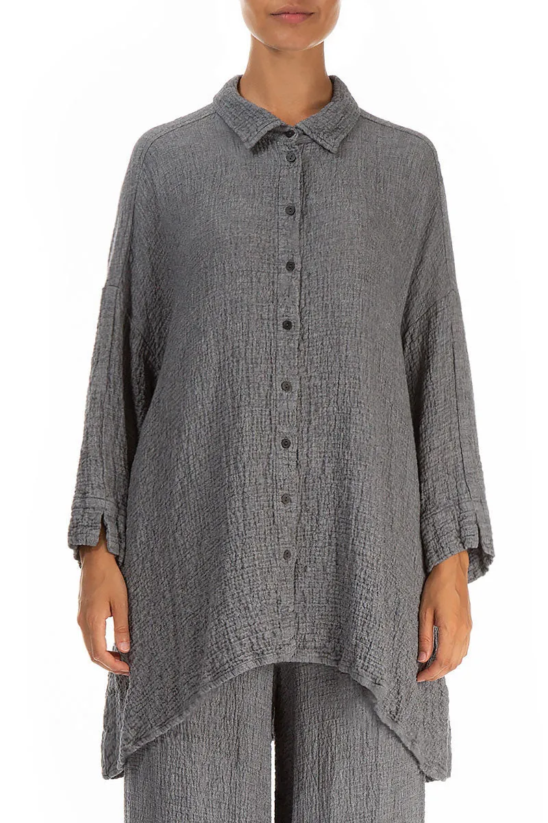 Loose Grey Wool Shirt