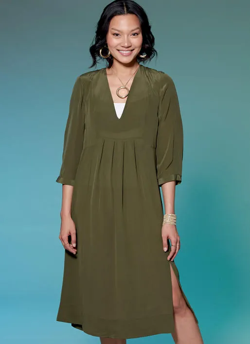 M7650 Misses' V-Neck or Square-Neck Top, Tunic, and Dresses (size: 14-16-18-20-22)