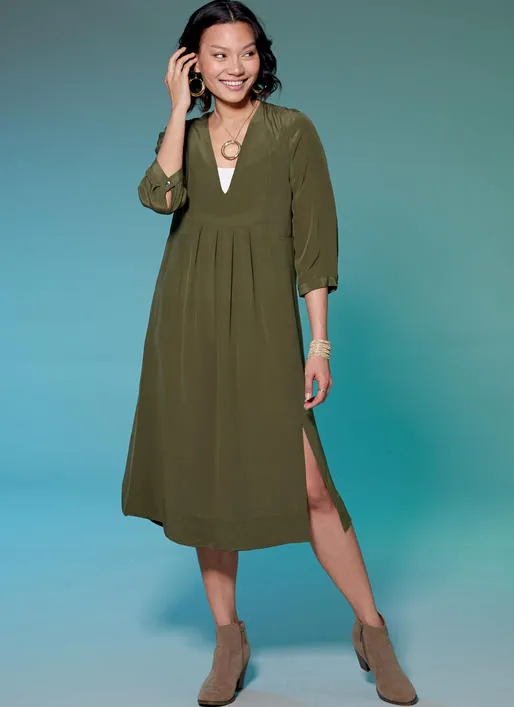 M7650 Misses' V-Neck or Square-Neck Top, Tunic, and Dresses (size: 14-16-18-20-22)