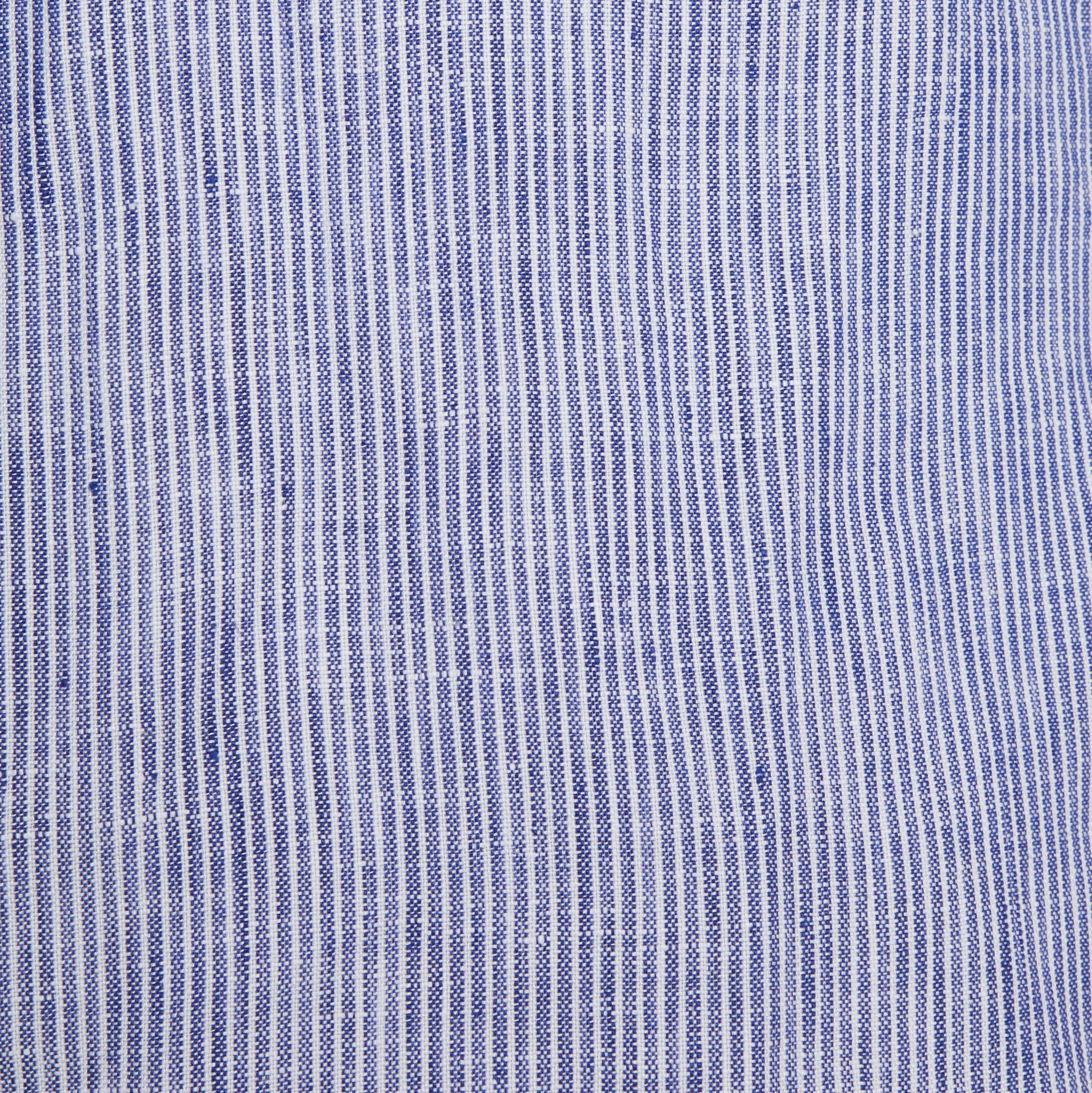 Mandarin Collar Striped Linen- Limited Edition