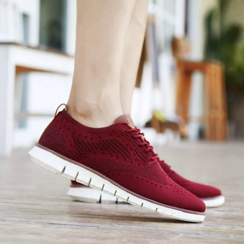 Men's Breathable Knitted Flats