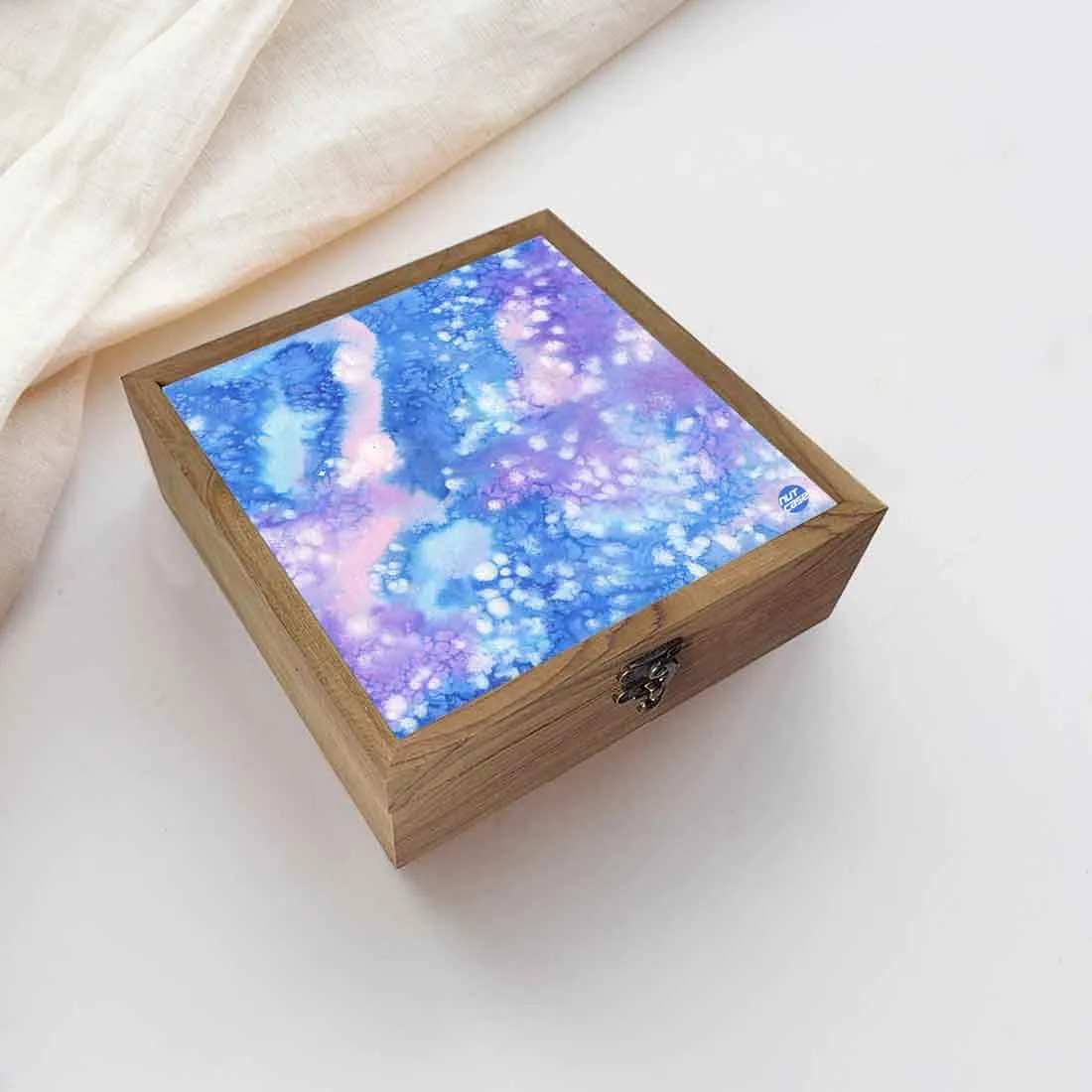 Nutcase Designer jewellery box for girls Wooden  -Arctic Space Purple Watercolor