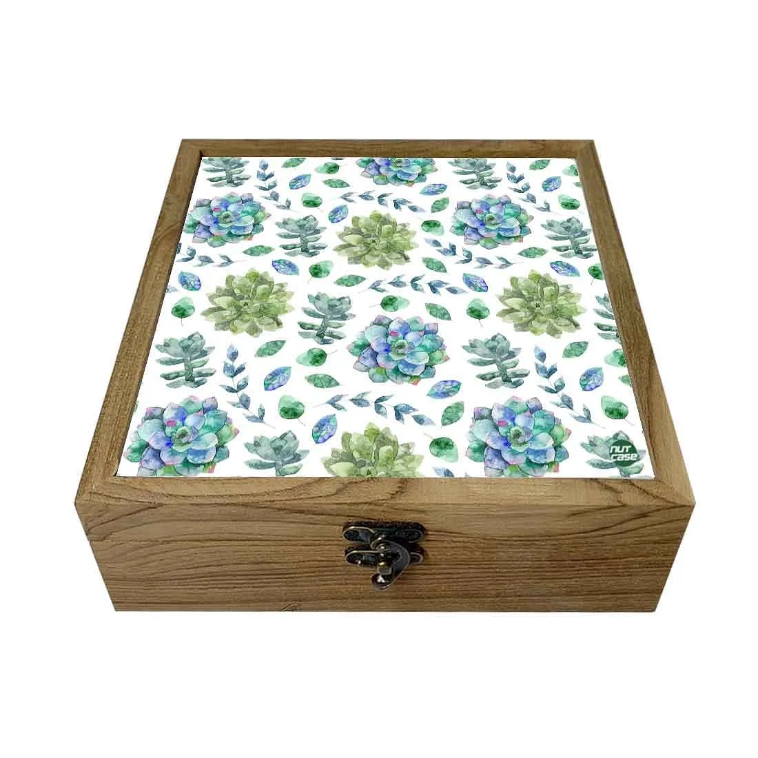 Nutcase Designer Jewellery Box for Ladies - Unique Gifts -Green Flower