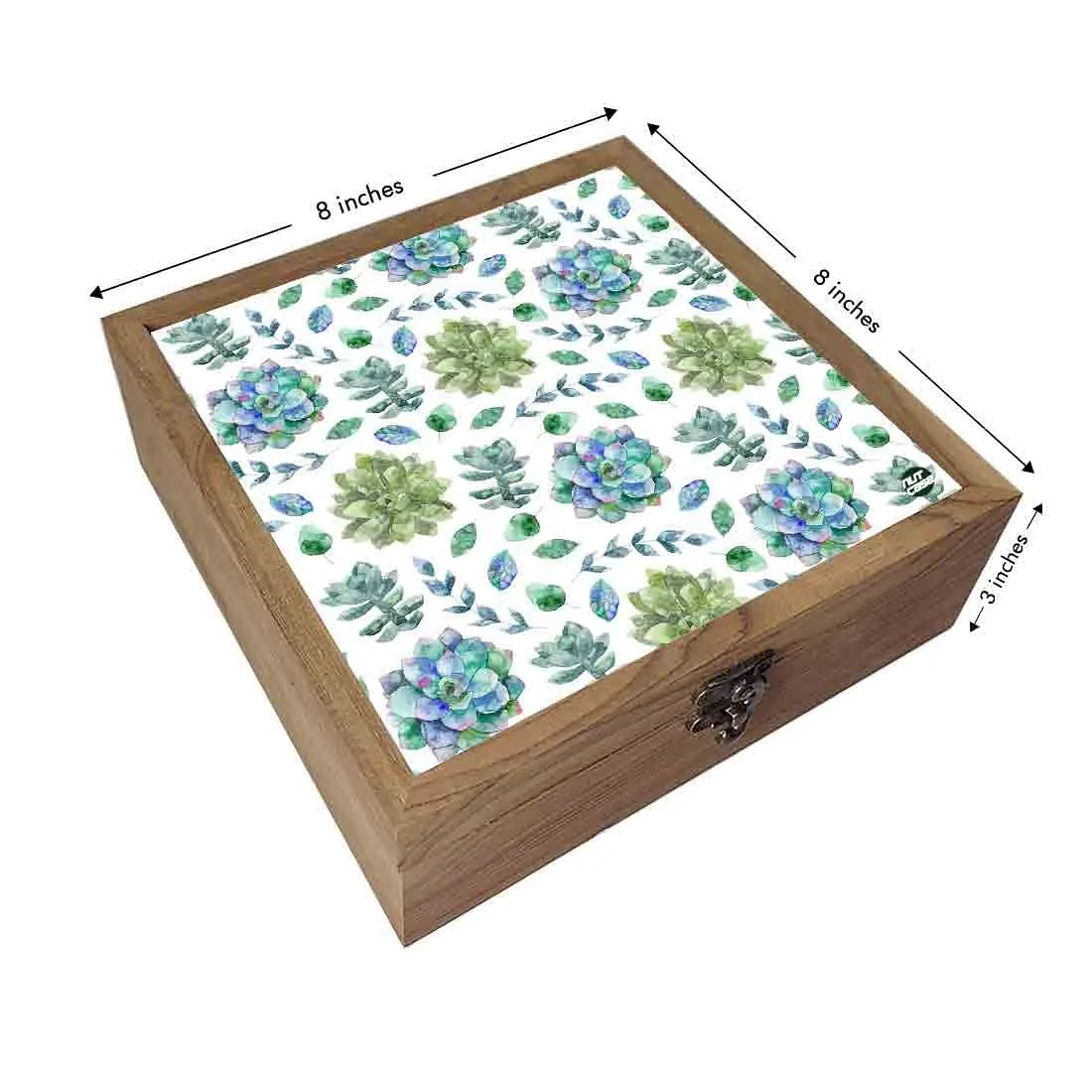 Nutcase Designer Jewellery Box for Ladies - Unique Gifts -Green Flower