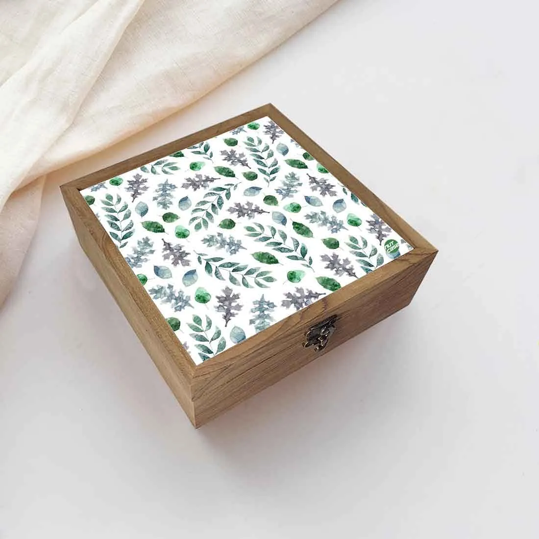 Nutcase Jewellery Box for Women Latest Design fancy - Unique Gifts -Green Leaf