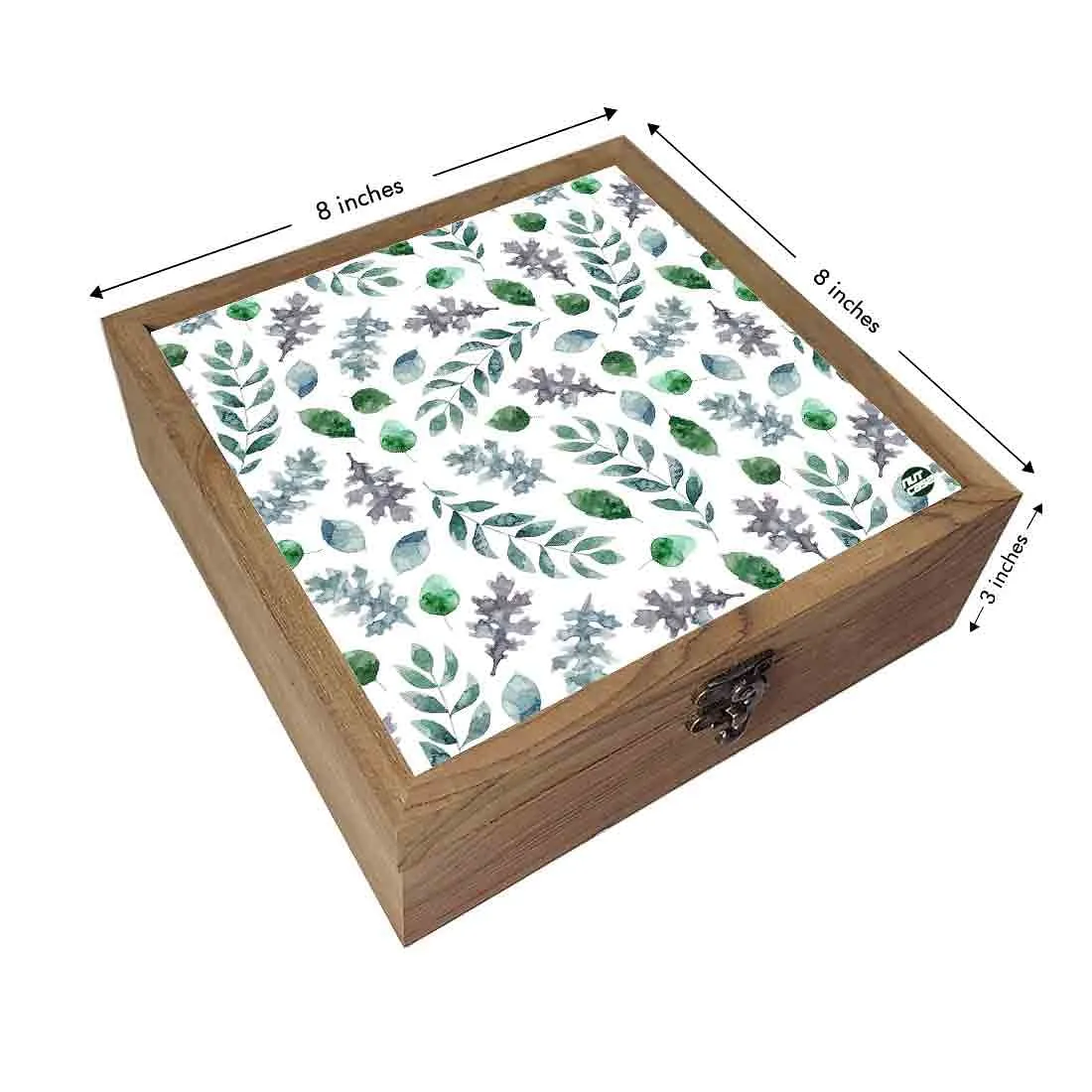 Nutcase Jewellery Box for Women Latest Design fancy - Unique Gifts -Green Leaf