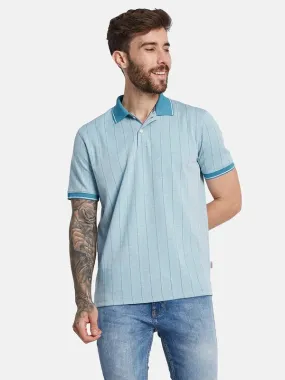 Octave Ss24 Men Polo Collar Striped T-Shirt