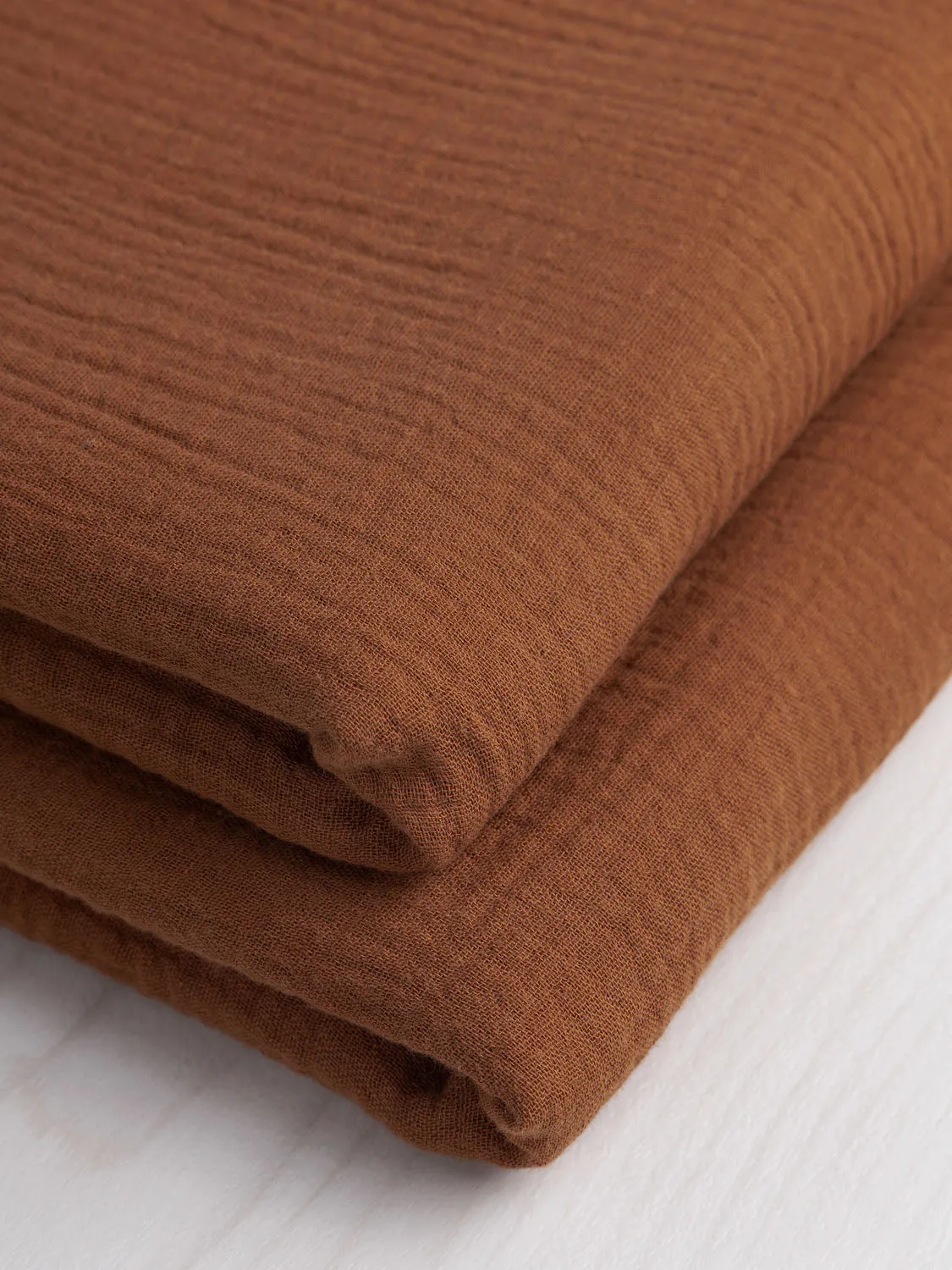 Organic Cotton Double Gauze - Rust - Swatch