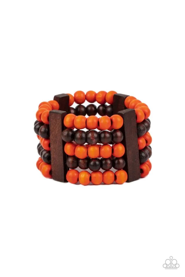 Paparazzi Bracelet ~ Caribbean Catwalk - Orange