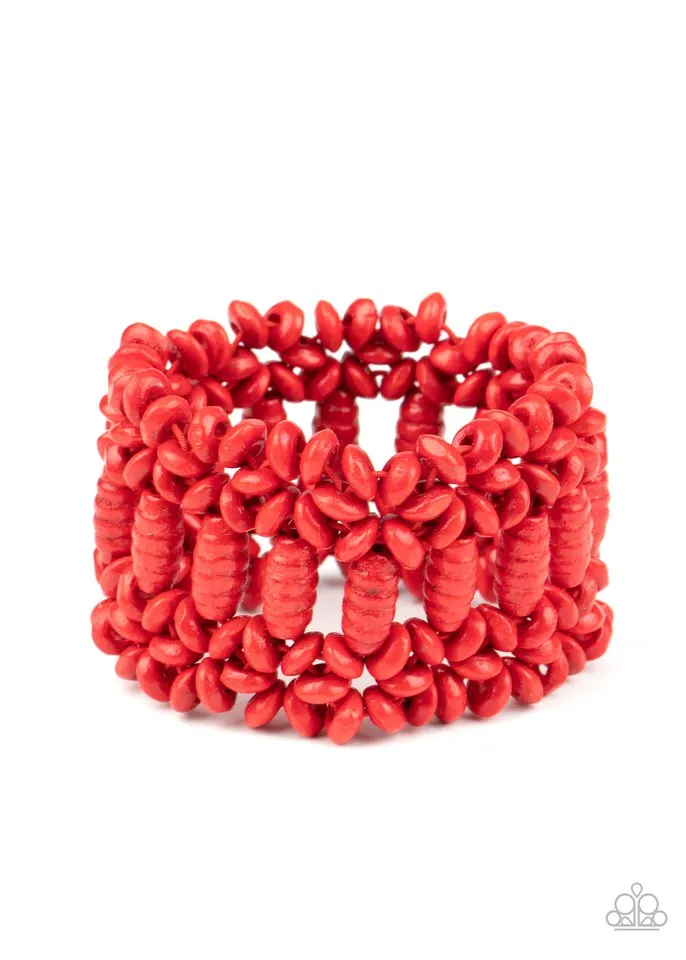 Paparazzi Bracelet ~ Fiji Flavor - Red