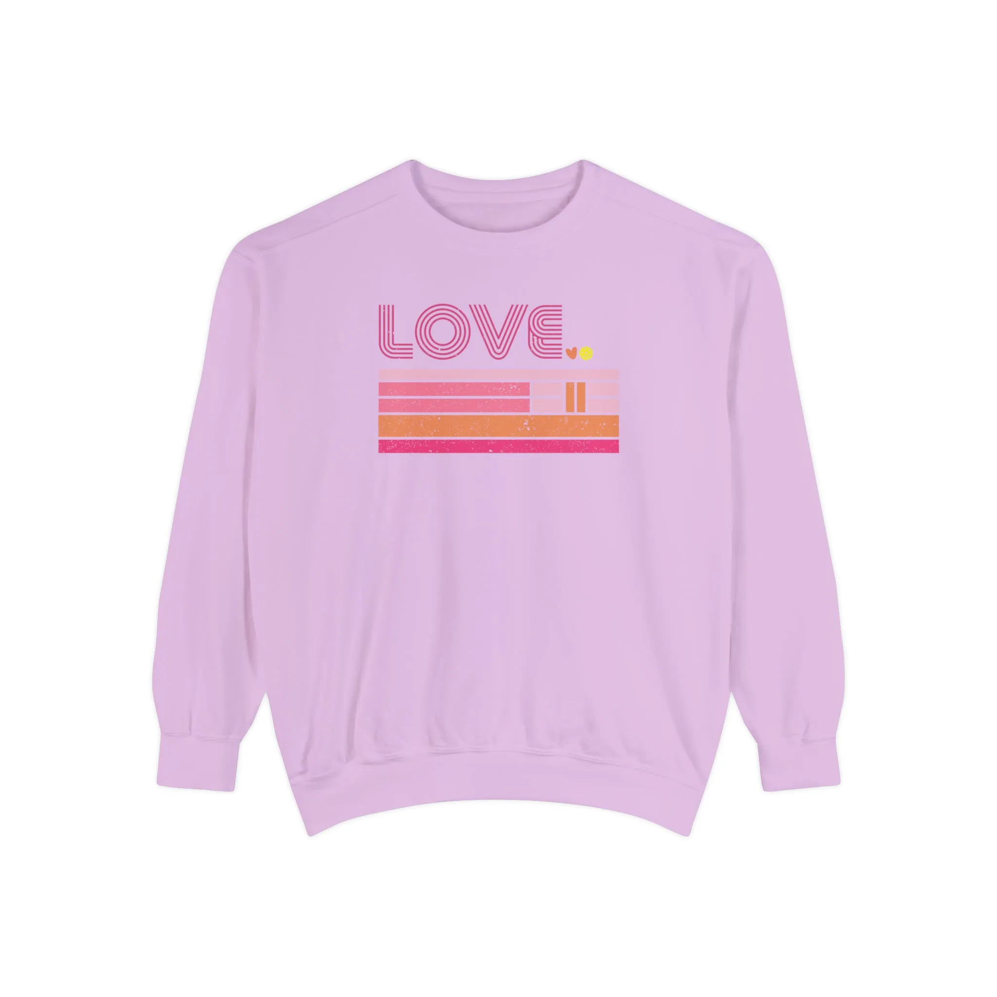 Pickleball Striped LOVE Sweatshirt • Women's