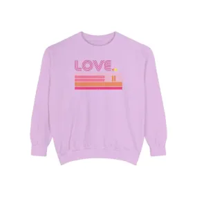 Pickleball Striped LOVE Sweatshirt • Women's