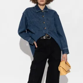 Rag & Bone Drop-Shoulder Button-Up Denim Jacket