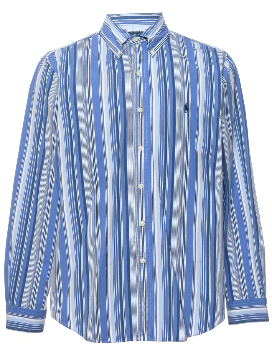 Ralph Lauren Striped Blue Shirt - L