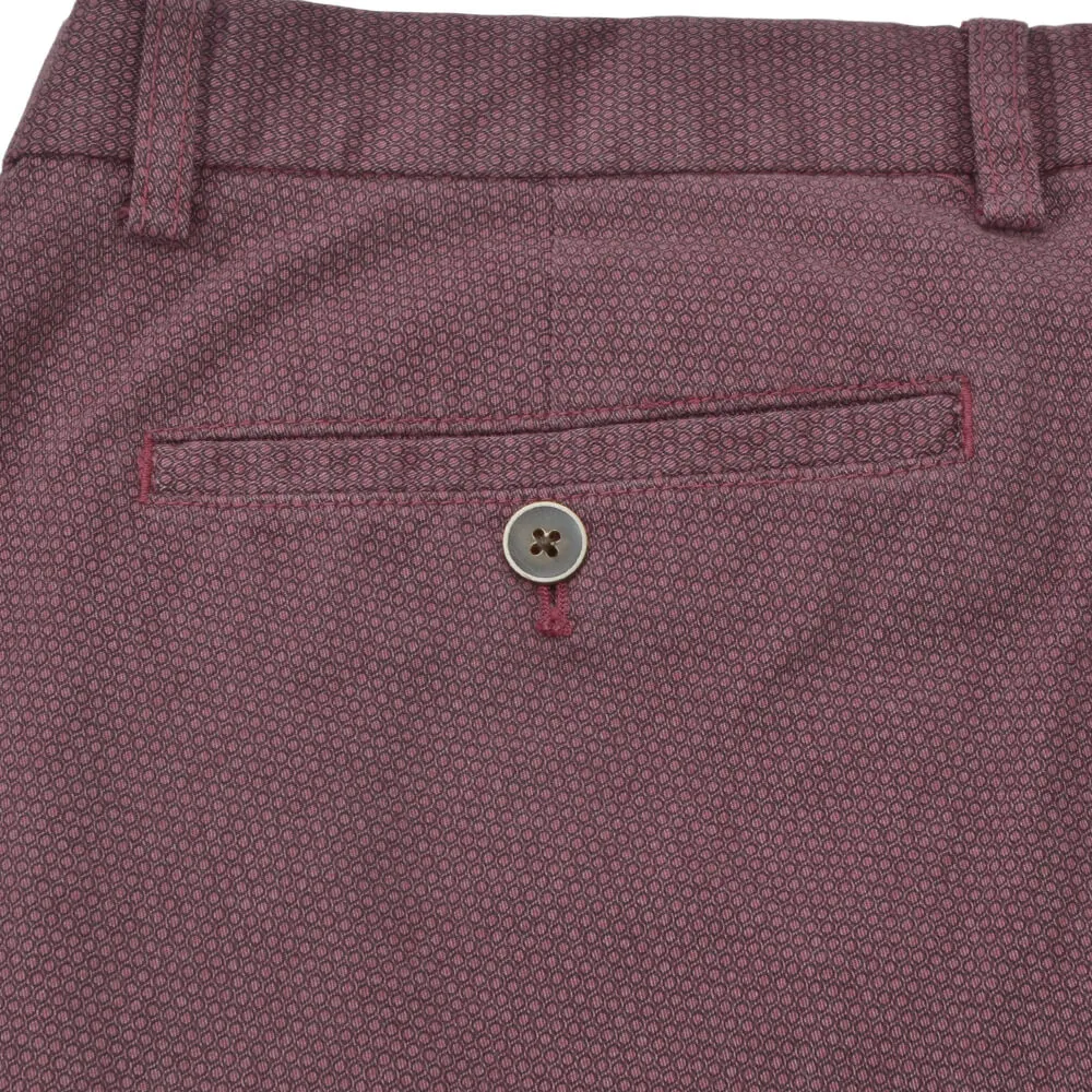 Raspberry Birdseye Chino Trousers