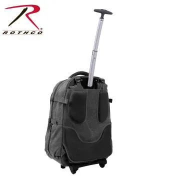 Rolling Canvas Backpack, Black