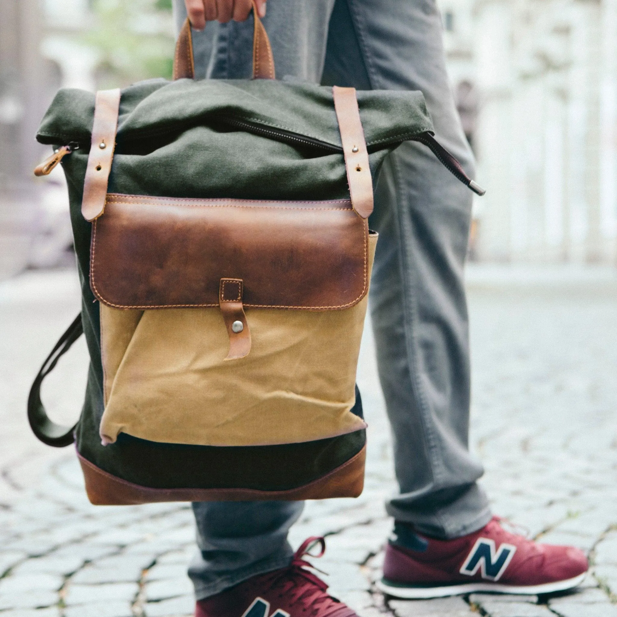 Rolltop Canvas Backpacks