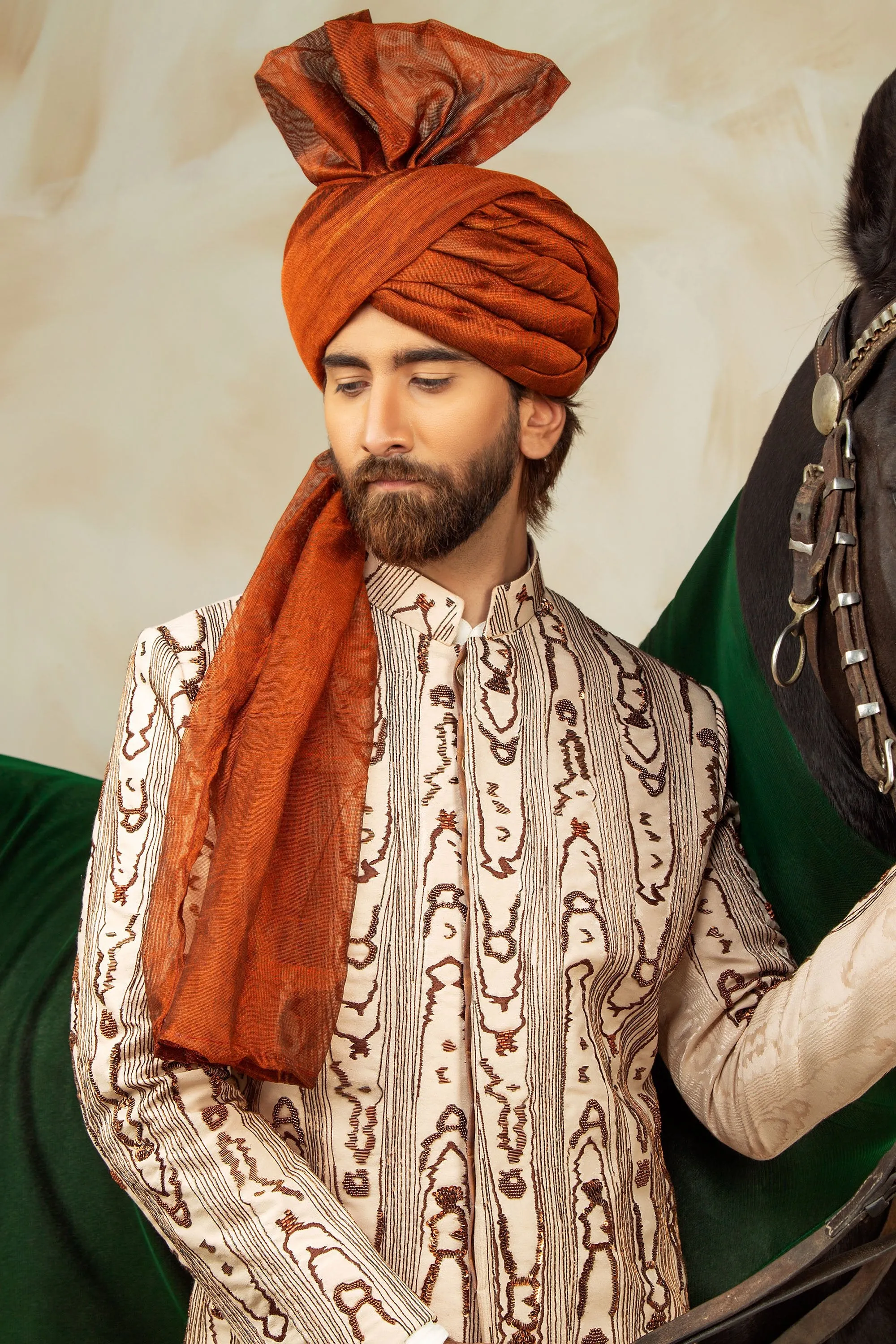 Rose Gold Prodigious Sherwani