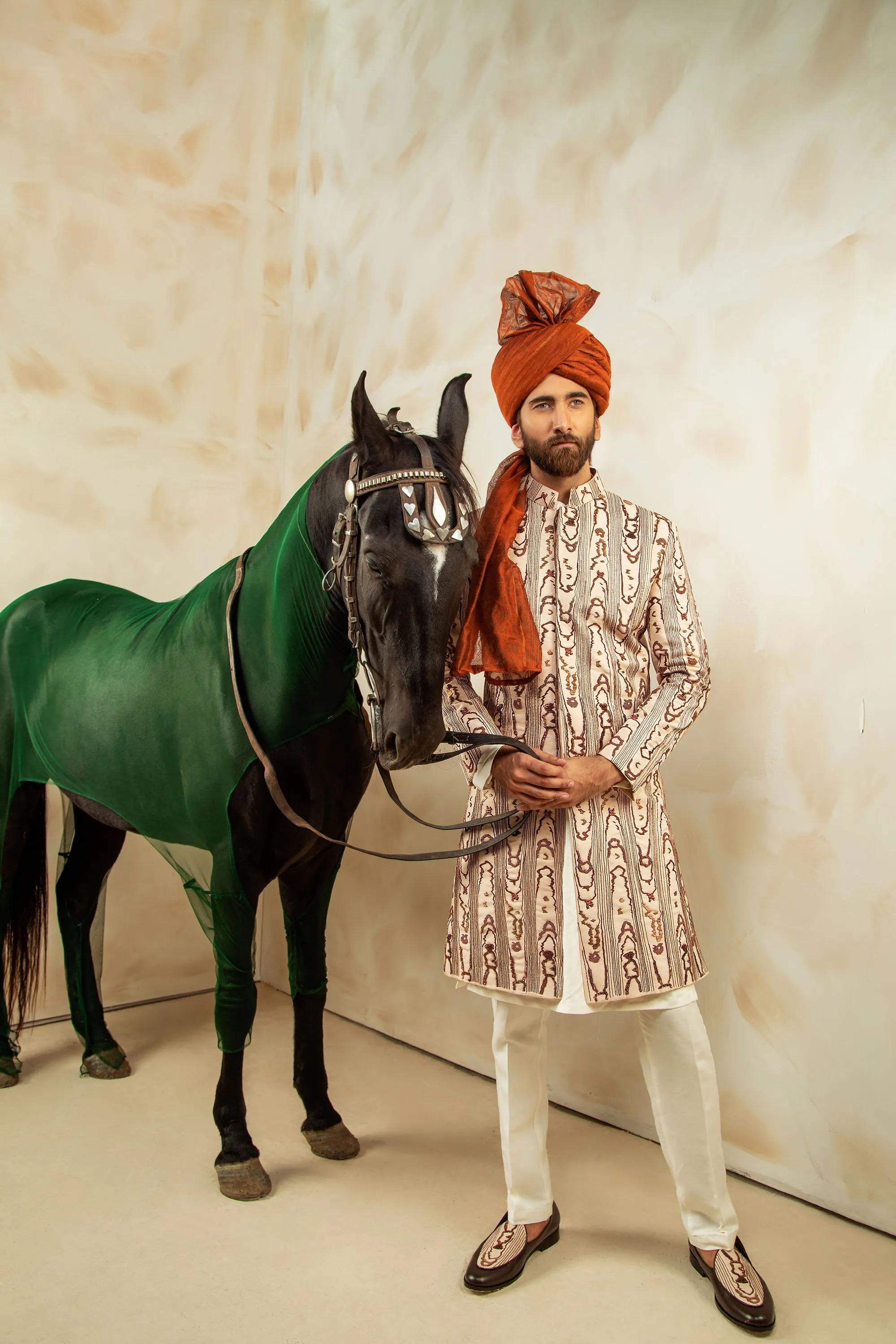 Rose Gold Prodigious Sherwani