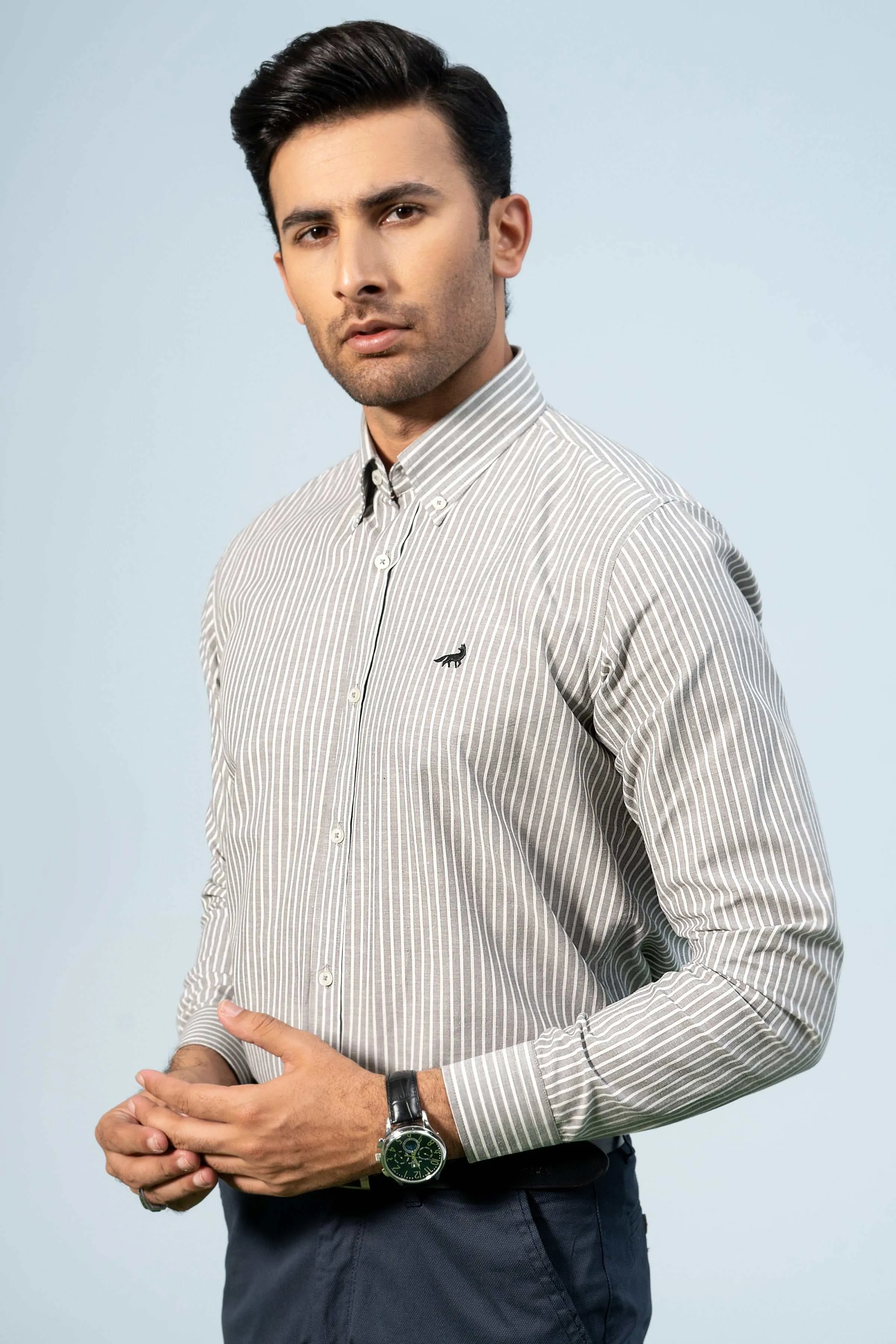 SMART SHIRT GREY STRIPER