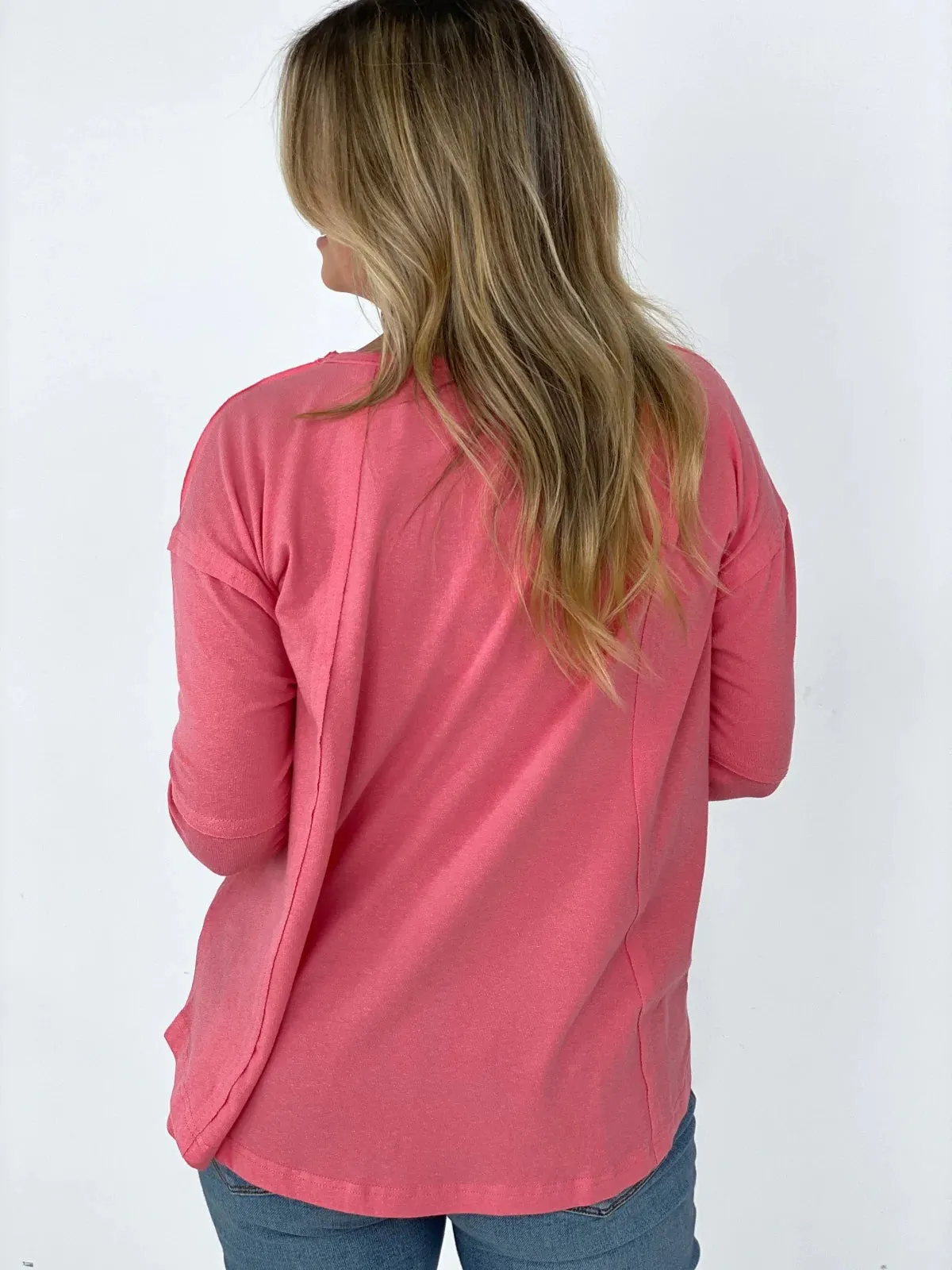 Solid Cotton Jersey Loose Fit Top (Multiple Colors)