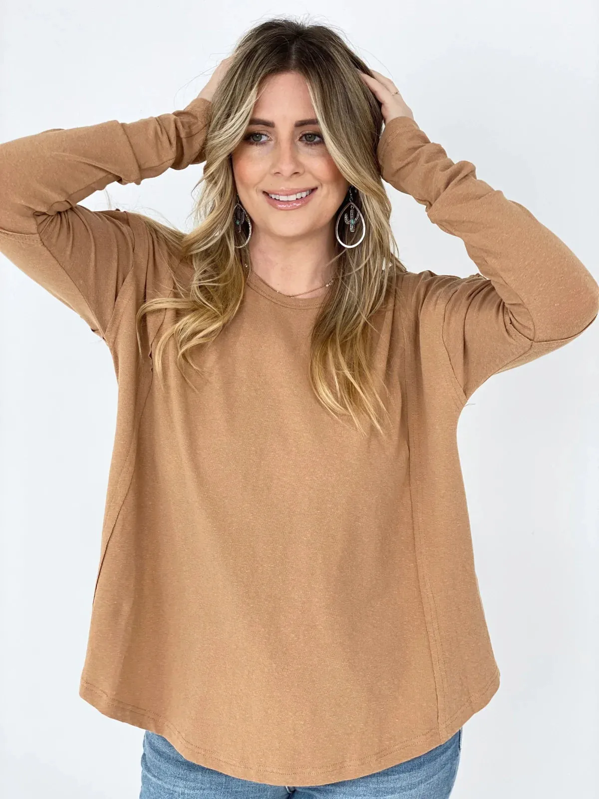 Solid Cotton Jersey Loose Fit Top (Multiple Colors)