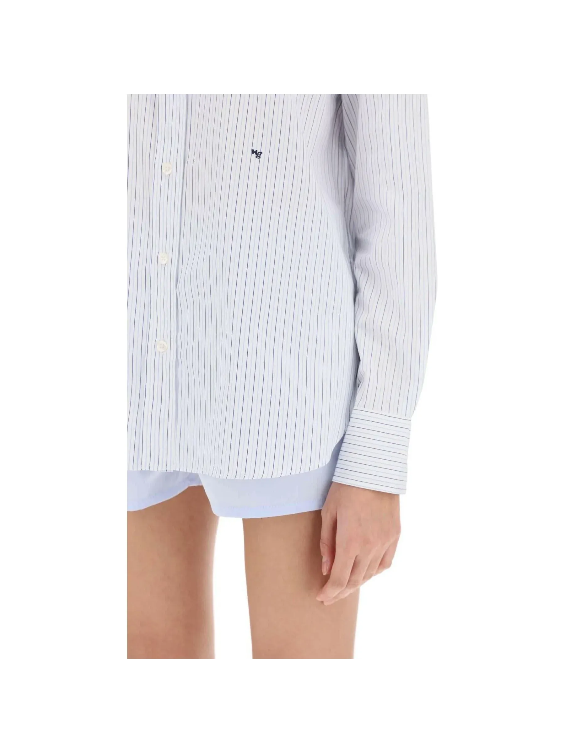 Striped Poplin Top