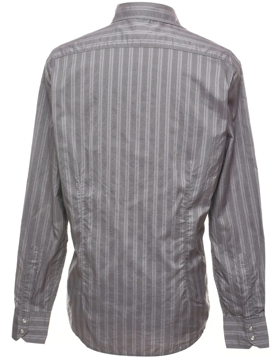 Van Heusen Grey Classic Western Shirt - L